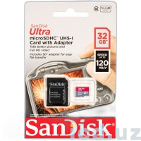 Карта SanDisk Ultra 32 ГБ microSDHC UHS-I с адаптером
