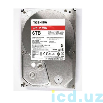HDD 6000Gb Toshiba DT02ABA600, 128Mb, SATA III 5400 rpm